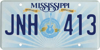 MS license plate JNH413