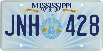 MS license plate JNH428