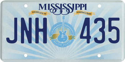 MS license plate JNH435