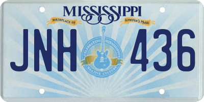 MS license plate JNH436