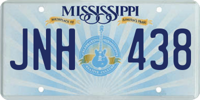 MS license plate JNH438