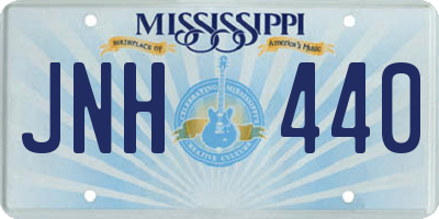 MS license plate JNH440