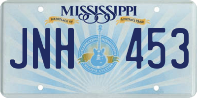 MS license plate JNH453