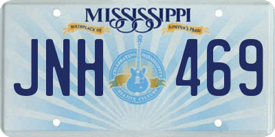 MS license plate JNH469