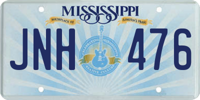 MS license plate JNH476