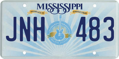 MS license plate JNH483