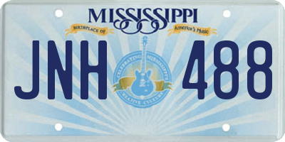 MS license plate JNH488