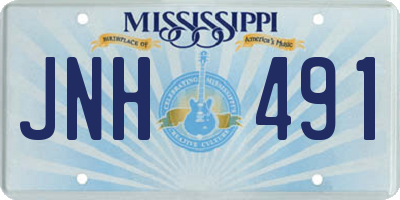 MS license plate JNH491