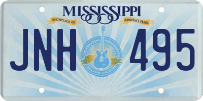 MS license plate JNH495