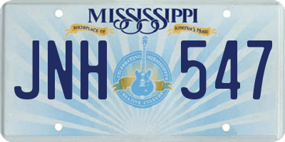 MS license plate JNH547