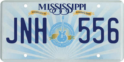 MS license plate JNH556