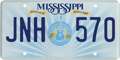 MS license plate JNH570