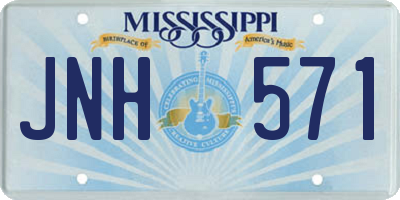 MS license plate JNH571