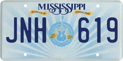 MS license plate JNH619