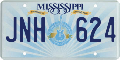MS license plate JNH624