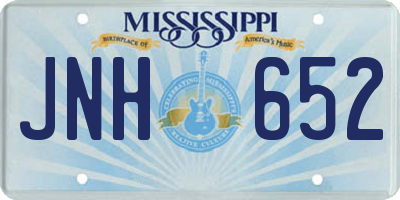 MS license plate JNH652