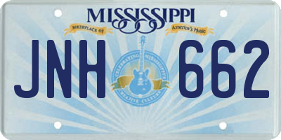 MS license plate JNH662