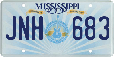MS license plate JNH683