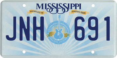 MS license plate JNH691