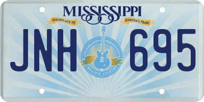 MS license plate JNH695