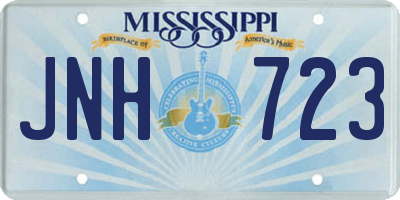 MS license plate JNH723