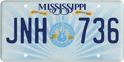 MS license plate JNH736