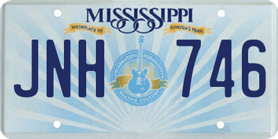 MS license plate JNH746