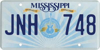 MS license plate JNH748