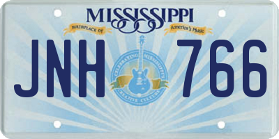 MS license plate JNH766
