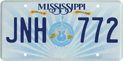 MS license plate JNH772