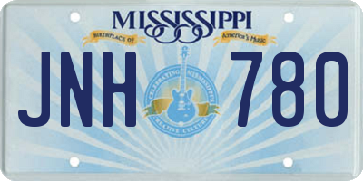 MS license plate JNH780