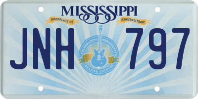 MS license plate JNH797