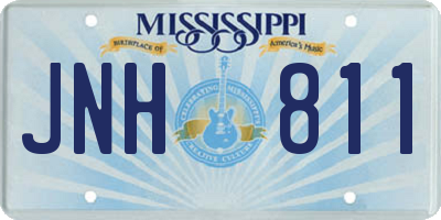 MS license plate JNH811