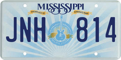 MS license plate JNH814