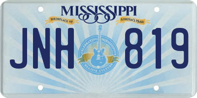MS license plate JNH819