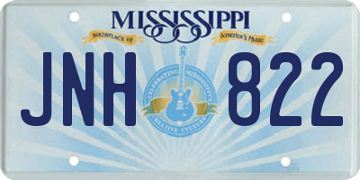 MS license plate JNH822