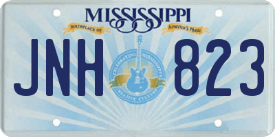 MS license plate JNH823