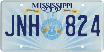 MS license plate JNH824