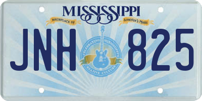 MS license plate JNH825