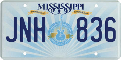 MS license plate JNH836