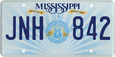 MS license plate JNH842