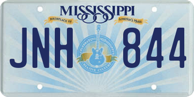MS license plate JNH844