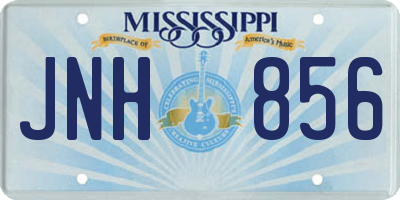 MS license plate JNH856