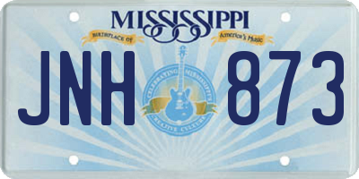 MS license plate JNH873