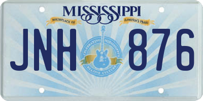 MS license plate JNH876