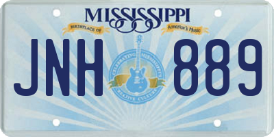 MS license plate JNH889