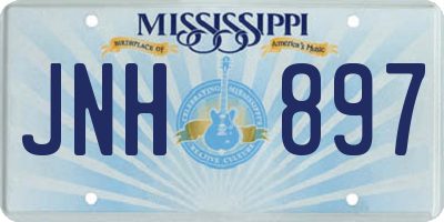 MS license plate JNH897