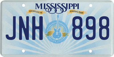 MS license plate JNH898