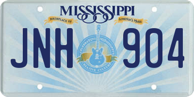MS license plate JNH904