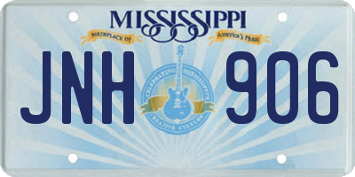 MS license plate JNH906